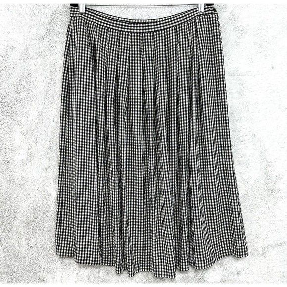 Alfred Dunner Skirts Alfred Dunner Skirt Womens Sz 8 Pleated Midi Aline Sidebutton Pockets